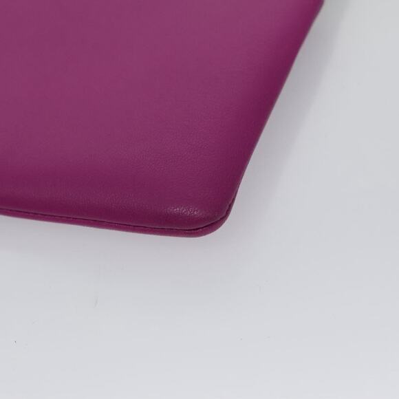 CELINE Clutch Bag Leather Purple White Silver - Picture 7 of 16